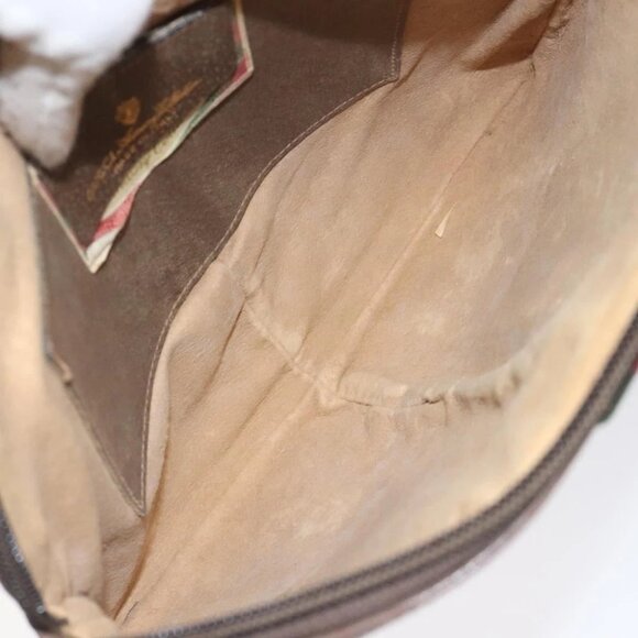 GUCCI GG Supreme Web Sherry Line Bag PVC Beige Gold 904 02 047 Auth 125707 - Picture 2 of 13